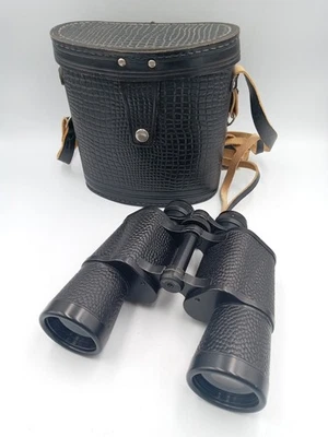 BNU Helios 7 x 50 Binoculars Green Lenses w/ Leather Case Working - Image 1 of 4