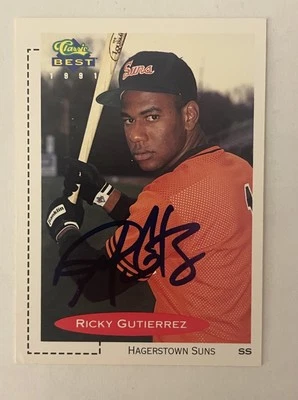 Ricky Gutierrez SIGNED 1991 Classic Best #55 IP AUTO - Baltimore Orioles - Image 1 of 2