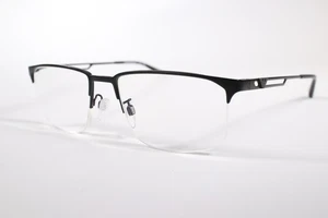 Emporio Armani Eyeglasses EA 1143 Unisex Black Semi-Rimless Metal Glasses Frames - Picture 1 of 4