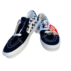 Vans Women's SK8-Low Racing Checkerboard Sneaker Shoes Black/White Check 10.5 - Picture 1 of 11