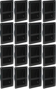 16 x Schalengriff 220x162 mm Stahl schwarz Tragegriff Boxengriff Boxengriffe NEU - Picture 1 of 5