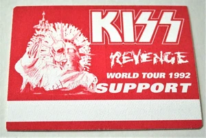 Kiss World Revenge Tour 1992 Rock Band Support Backstage Pass Otto NOS Neu Rot - Bild 1 von 2