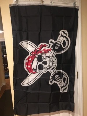 New Pittsburgh Pirates Baseball MLB House Flag Banner Black 58" X 35" - Image 1 of 4