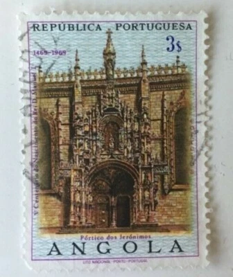 Republica Portuguesa Angola postage stamp used 1969 #575 500 b-day King Manuel I - Image 1 of 3
