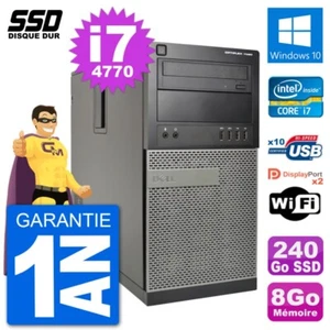 PC tour DELL 7020 Intel Core i7-4770 RAM 8Go SSD 240Go Windows 10 Wifi - Bild 1 von 3