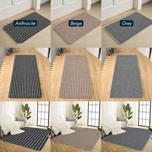 Door Mats Washable Hallway Runners Rugs Indoor Non Slip Stripe Kitchen, Corridor - Picture 1 of 32
