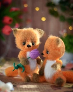 Fuchs Plüschtier, Waldspielzeug, Stofftiere, Häkeltier als Geschenk, gestrickt - Bild 1 von 6