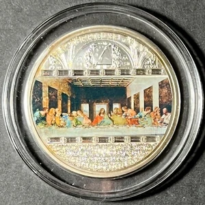2008 COOK ISLANDS $20 3.2 oz Masterpieces of Art-LAST SUPPER Silver Coin - Picture 1 of 5