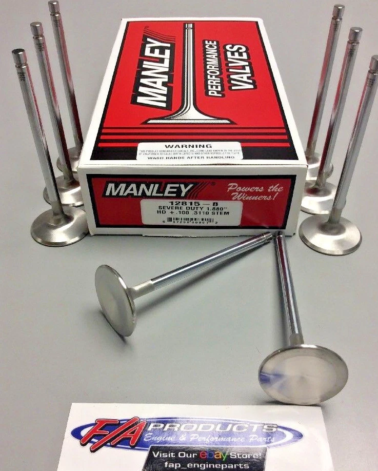 Manley 12815-8 1.880" Big Block Chevy Severe Duty 5/16" Stem Exhaust Valve Set 8 - Image 1 of 1