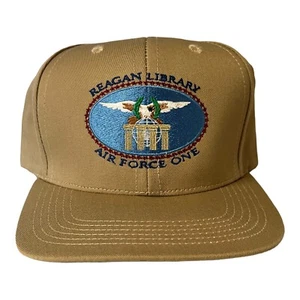 Ronald Reagan Library Air Force One Beige Adjustable Buckle Hat Navy Command Cap - Picture 1 of 8