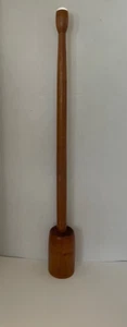 HUGE VINTAGE WOODEN PESTLE .. MASHER..CAMPFIRE COOKING..32.5" - Picture 1 of 6