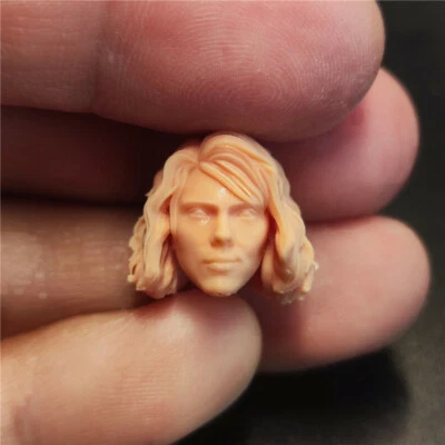 Cabeza esculpida de Scarlett Johansson de viuda negra 1:18 para figura femenina de juguete corporal de 3,75" Foto 1 de 4