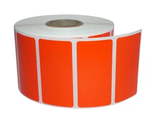 Red 2.25"x1.25" Direct Thermal Labels | Use w/ Zebra Munbyn Rollo | 1000 Labels - Picture 1 of 3