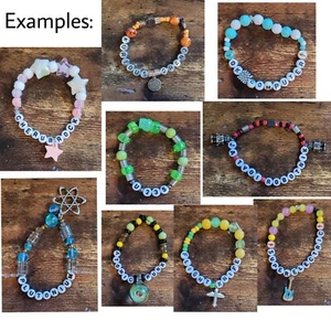 custom bracelets! Beaded themed bracelets with charms - Picture 1 of 1