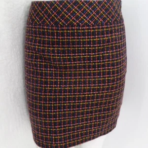 FALDA MINI LARGA "LOFT" MULTICOLOR CARRERA CASUAL TWEED TALLA: 8 NUEVA CON ETIQUETAS - Imagen 1 de 3