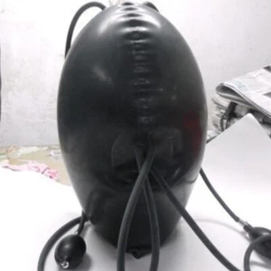 Suffocation Latex Hood Manual inflation Rubber Mask for Fetish Party BDSM - Picture 1 of 7
