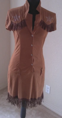 DISFRAZ/VESTIDO WESTERN MARRÓN MUJER TALLA PEQUEÑA Foto 1 de 4