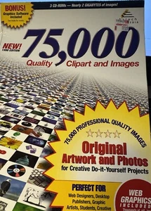 New 1998 Edition 75,000 Quality Clipart and Images - Picture 1 of 2