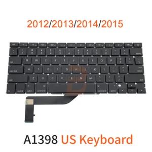 New For Macbook Pro Retina 15" A1398 US Keyboard Replacement 2012 2013 2014 2015 - Afbeelding 1 van 5