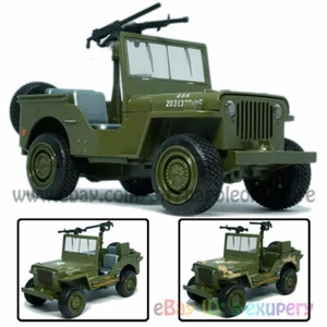 1:24 Jeep Willys MB WWII US Military Vehicle Model Car Diecast Collection Gift - Picture 1 of 14