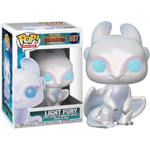 FUNKO POP ! MOVIES DRAGON TRAINER 3 - (687) LIGHT FURY DRAGO BIANCO FURIA CHIARA - Foto 1 di 1