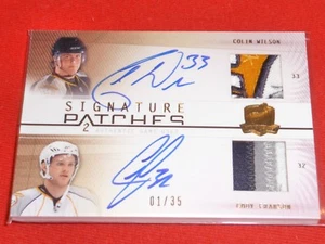 2009-10 THE CUP Colin Wilson / Cody Franson Rookie AUTO SICK Patches 1/35 1/1 - Picture 1 of 2