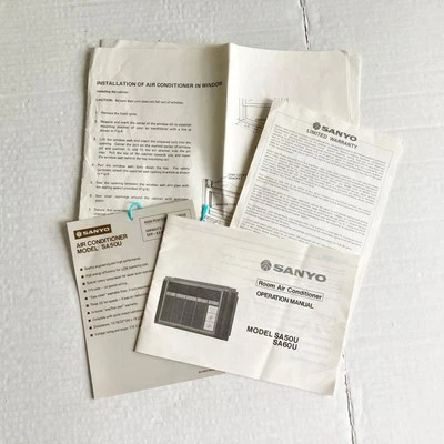 Ar condicionado de janela manual do proprietário modelo SA5OU SA6OU - Imagem 1 de 3