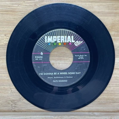 Fats Domino - I'm Gonna Be A Wheel Some Day 7" Record 1957 Imperial Rock 45RPM - Image 1 of 2