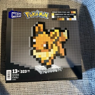 WB Mega Bloks - Pokemon Eevee, Pixel Art, 323 Piece Building Toy Set - Image 1 of 4