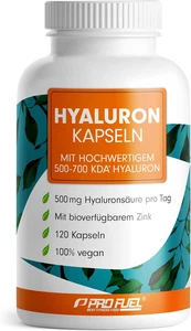 Hyaluron Kapseln 120X – 500 mg + Zink – Hochdosiert, Vegan & Laborgeprüft - Bild 1 von 6