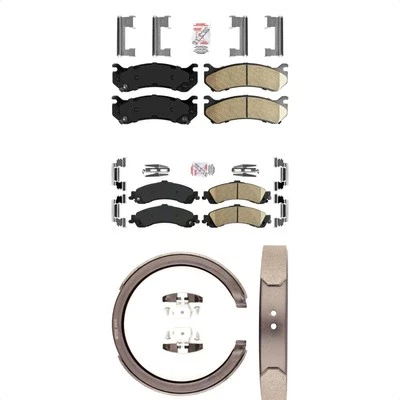 Front Brake Pads Rear Parking Shoes Kit for Cadillac Escalade EXT ESV 2002-2006  - Image 1 of 4