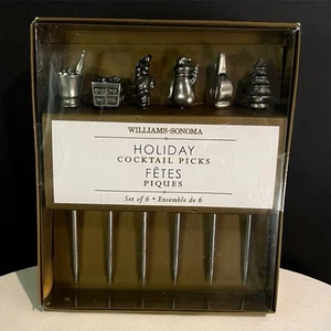 Williams - Sonoma Holiday Collection Christmas Cocktail Picks. NIB - Picture 1 of 5