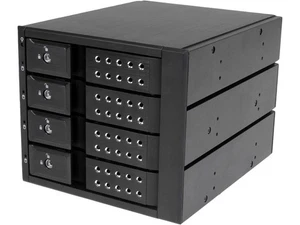 StarTech.com HSB4SATSASBA 4 Bay Aluminum Trayless Hot Swap Mobile Rack Backplane - Picture 1 of 5