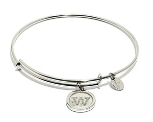 Chrysalis Initial W Expandable Silver Tone Bangle - Picture 1 of 1
