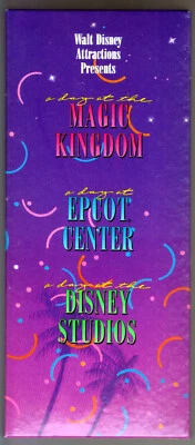 3 VHS Walt Disney Attractions A Day at Magic Kingdom Epcot Center Disney Studios - Image 1 of 4