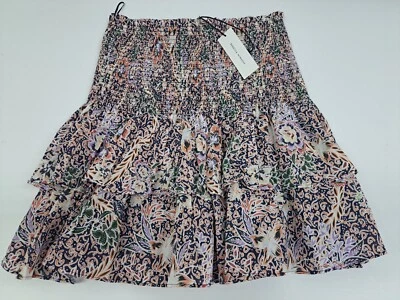 Nueva Falda Rebecca Minkoff Amari con Volantes en Niveles Algodón Talla M #4923 Foto 1 de 4