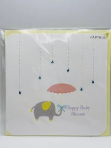 Papyrus Baby Shower Card with Elephant - Picture 1 of 7