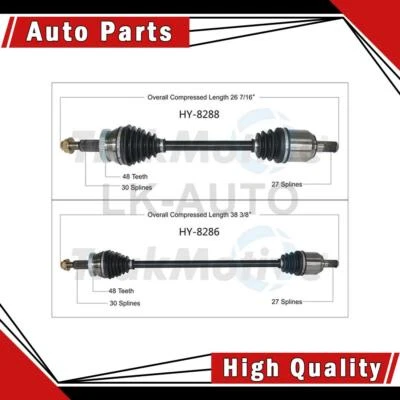 2 Front CV Axle Shaft CV Joints For Hyundai Sonata 2018 2017 2016 2015 - Image 1 of 3