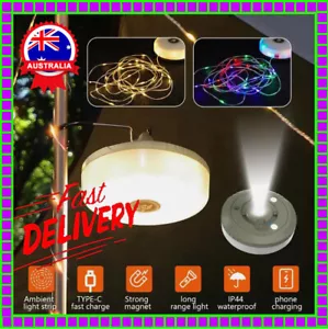 Glowmate 4 in 1 Camp Light, Glow Mate 4 in 1 Retractable String Lights Camping - Picture 1 of 20