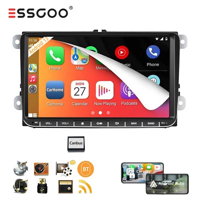 Carplay Autoradio Android 13 GPS Navi RDS Für VW GOLF 5 6 Passat Touran Polo 6R - Bild 1 von 4