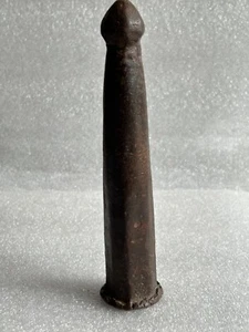 VINTAGE RARE HAND CARVED SOLID RUSTIC CAST IRON RICH PATINA MORTAR & PESTLE SET - Picture 1 of 17