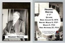 Herbert Hoover #31 POTUS First 36 Historic Autographs 2020 Red Alloy Card