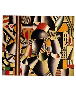 Pintura en placa de bellas artes Fernand Leger The Acróbats 1918 1976 impresión vintage Foto 1 de 3