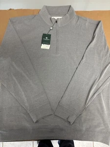 NWT MEN'S DONALD ROSS 1/4 ZIP PULLOVER, SIZE: XL, COLOR: HEATHER GREY (M29) - Picture 1 of 3