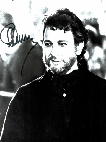 Placido Domingo Original Signature On Large Photo Dgf- 105 Cover