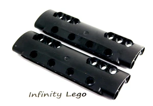 2 LEGO Technic Black Curved Panel 11 x 3 with 10 Pin Holes Crane Boon (11954) - Picture 1 of 3