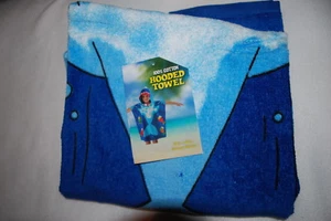 Kids Beach Towel BLUE SHARK Hooded Pullover 100% COTTON 24in. x 48in. - Picture 1 of 2