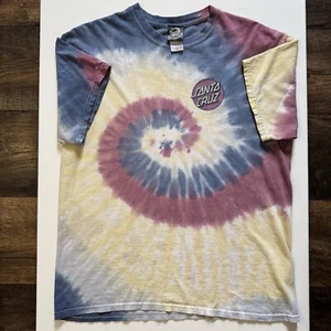Santa Cruz Skateboard Tye Dye Short Sleeve Mens Size Large - Picture 1 of 5