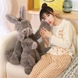 Grey Donkey Plush Toys | 23–60cm Soft Stuffed Burro Dolls for Kids & Gifts Store - Picture 1 of 7