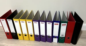 12 X A4 Large Metal Lever Arch Files Folders 75mm Ring Binder - Picture 1 of 4